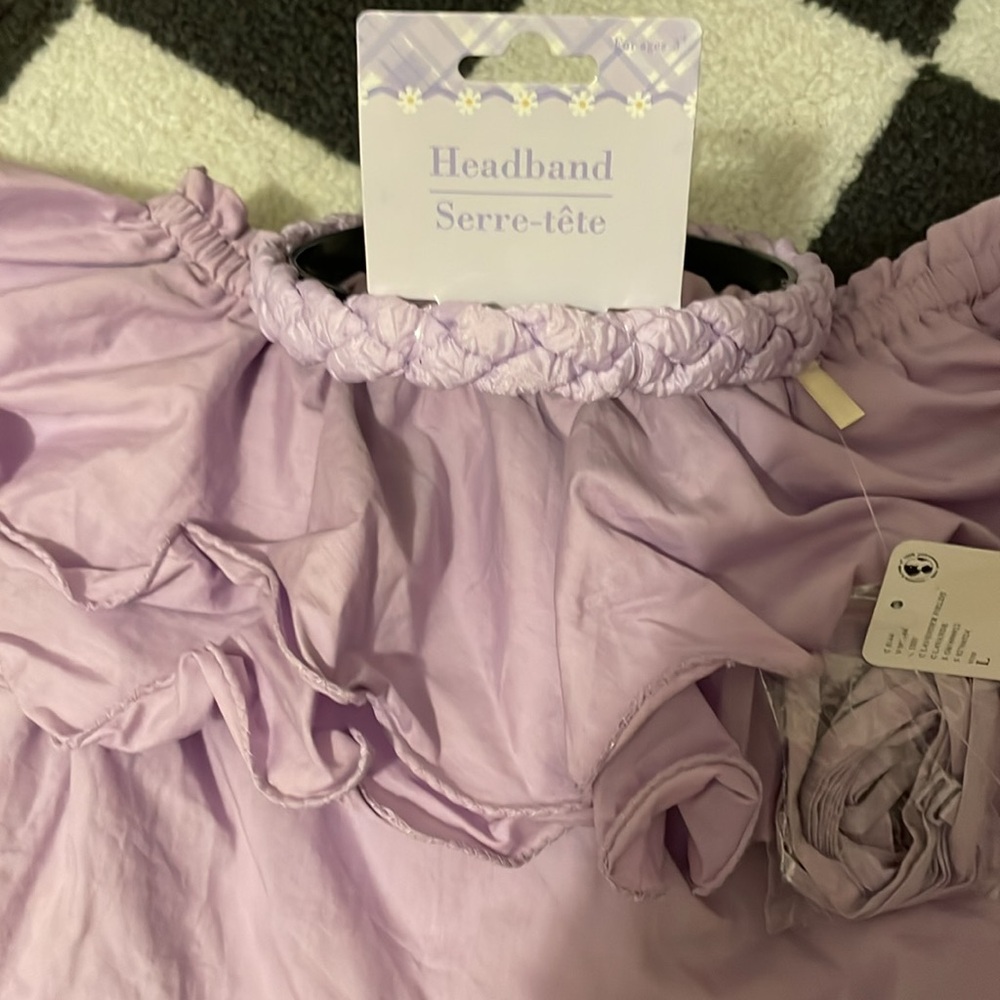 Free People Lilac Ruffle Mini Dress - Picture 2 of 6